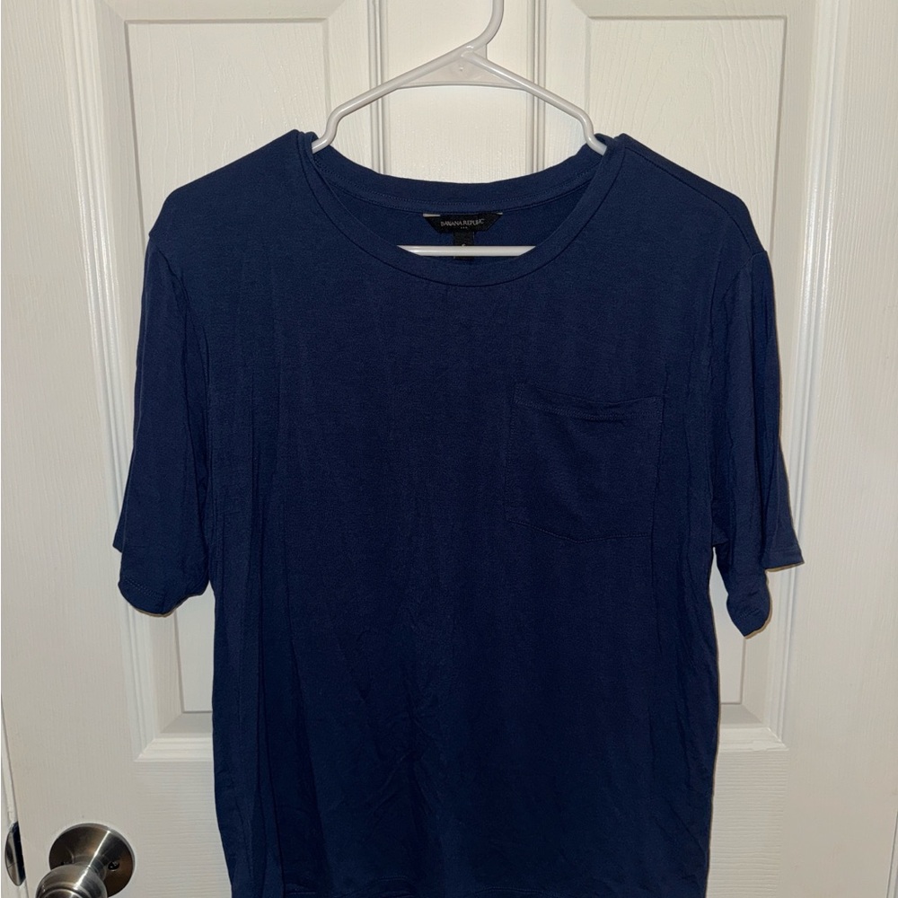 Banana Republic Navy Blue Short Sleeve Shirt